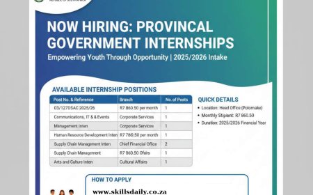 INTERNSHIPS (x5 POST) ; Provincial government