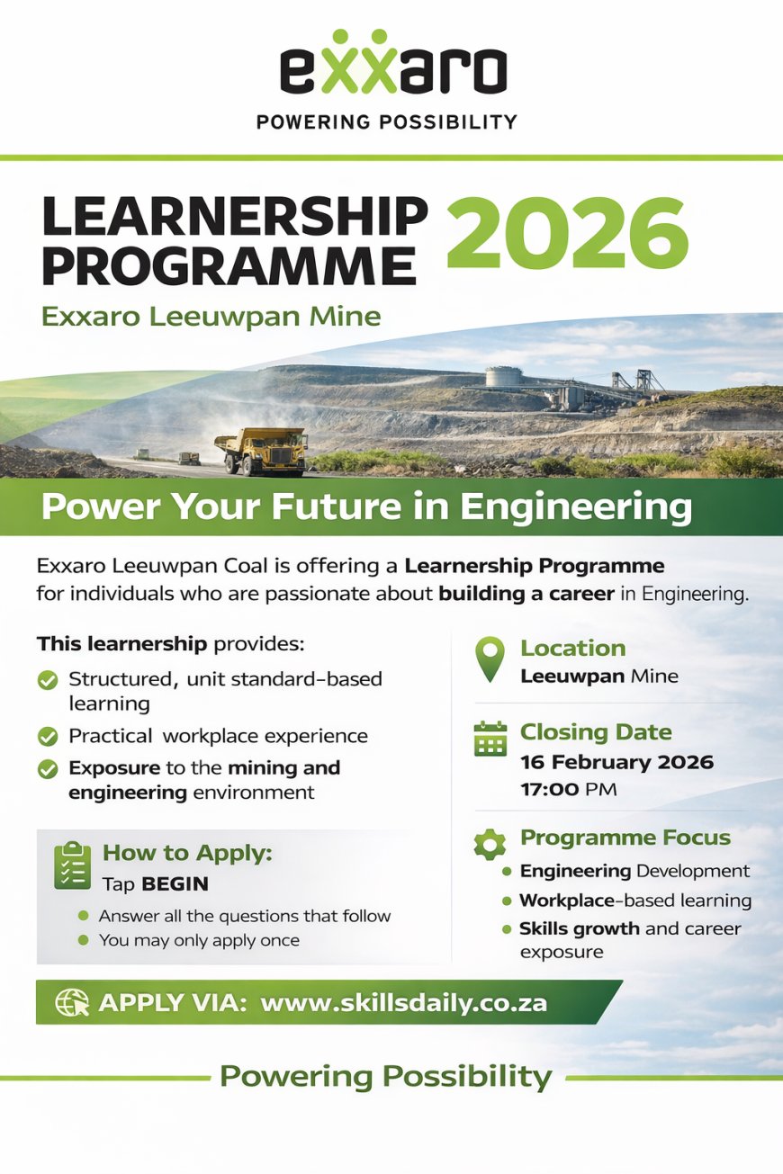 Exxaro Learnership Programme 2026