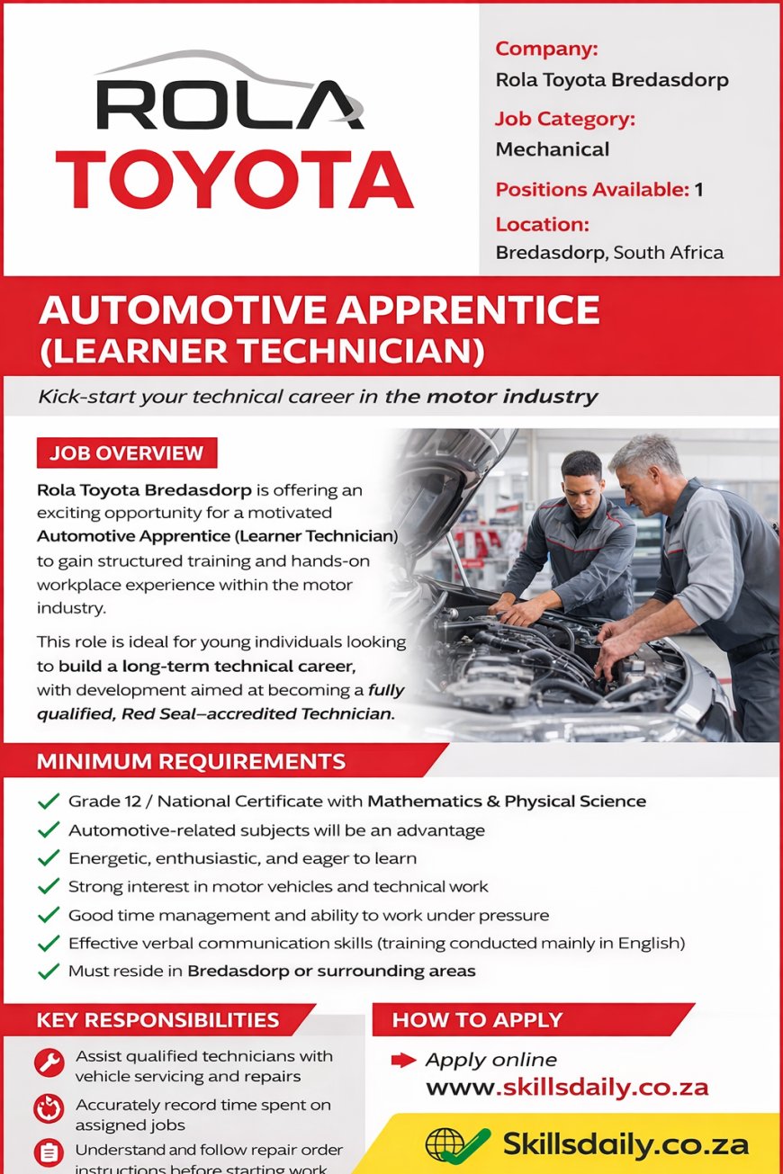 Rola-Toyota Automotive Learnership 2026