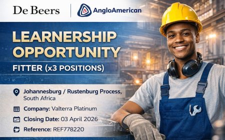 Learnership Opportunity: Fitter (x3 Positions) - De Beers and Anglo-American