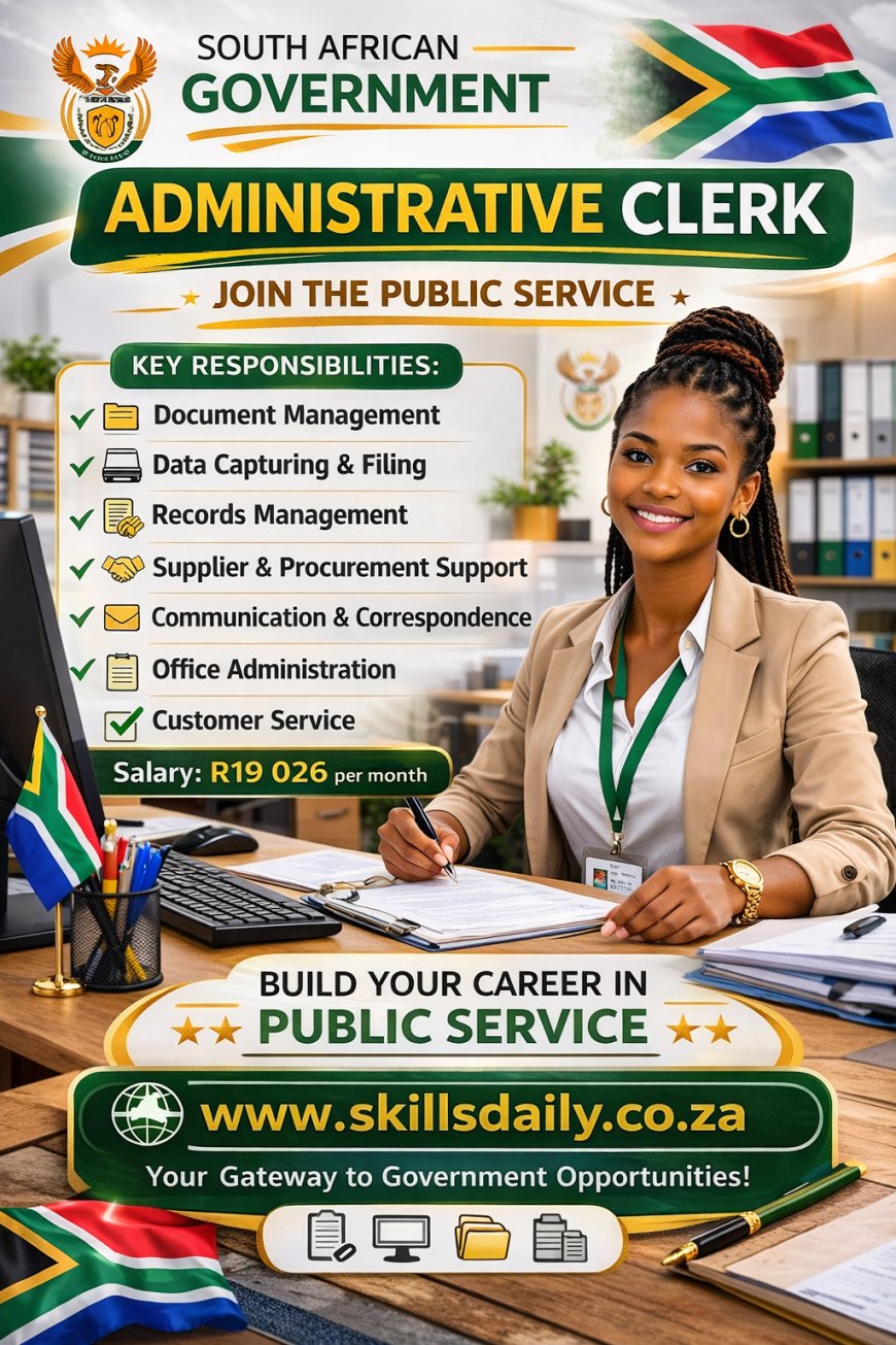 Administrative Clerks (x5 Posts) - Department of Tourism and Economic Development