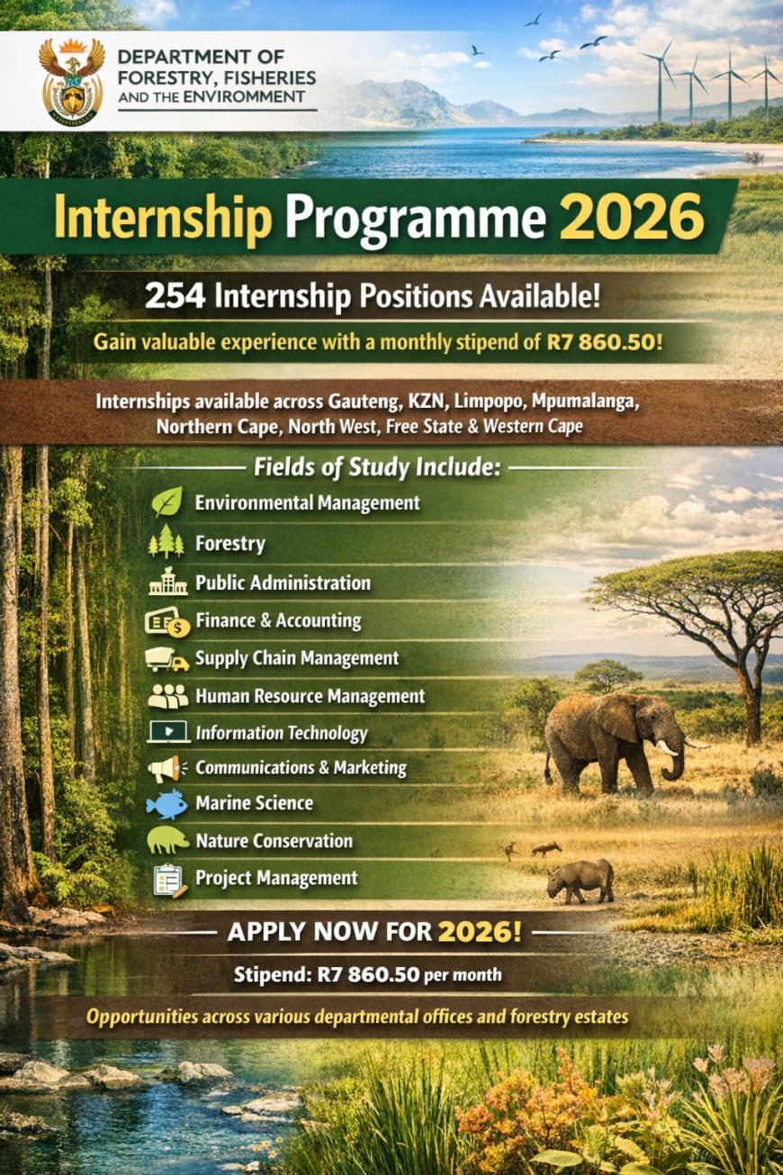 x254 Internship Programmes - DEPARTMENT OF, FORESTRY, FISHERIES AND THE ENVIRONMENT
