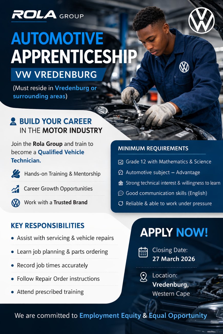 Automotive Apprenticeship - VW Vredenburg
