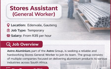 Store Assistant (General Worker) - Astro Aluminum