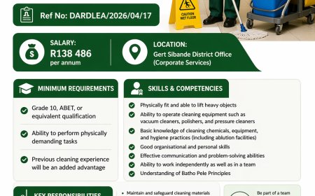 Cleaners – X4 Posts - Department of Agriculture and Rural Development