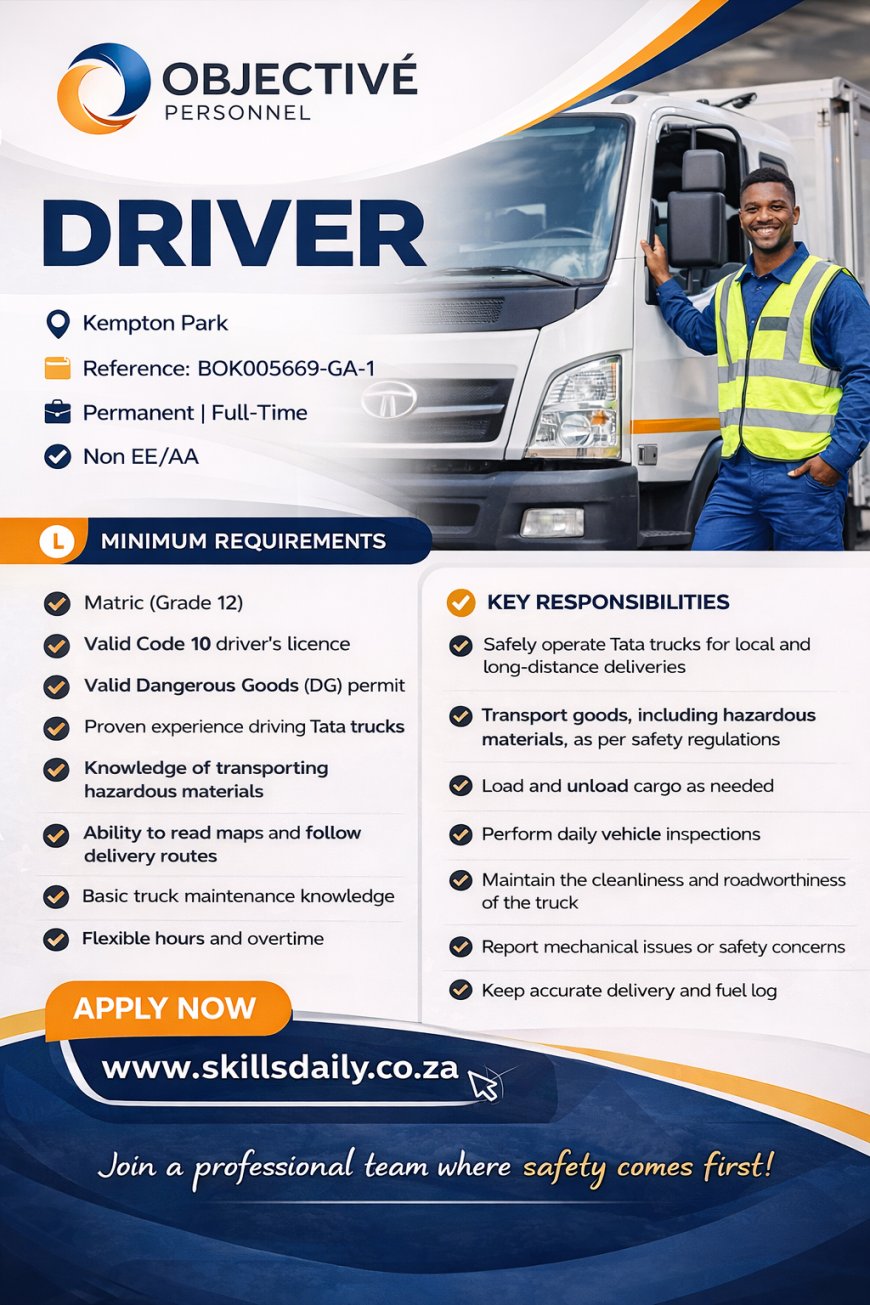 Driver at  Objective Personnel