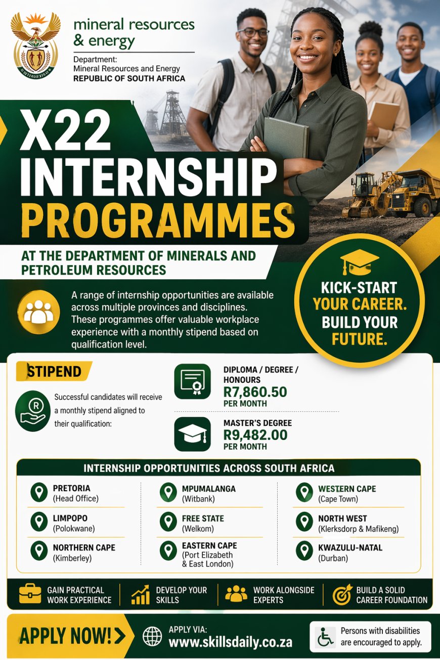 Internship Programme Opportunities Various Fields (x22 Posts)