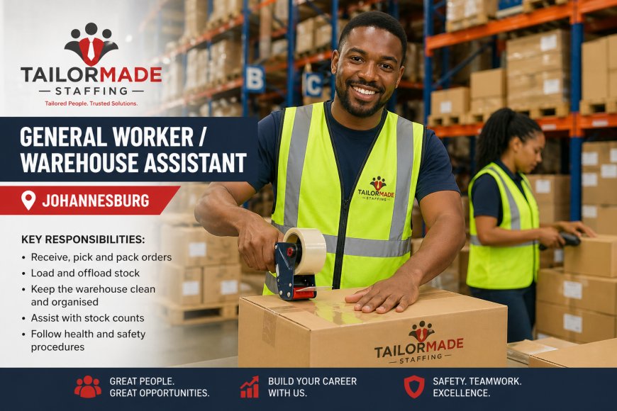 General Worker / Warehouse Assistant at Tailormade Staffing in Johannesburg