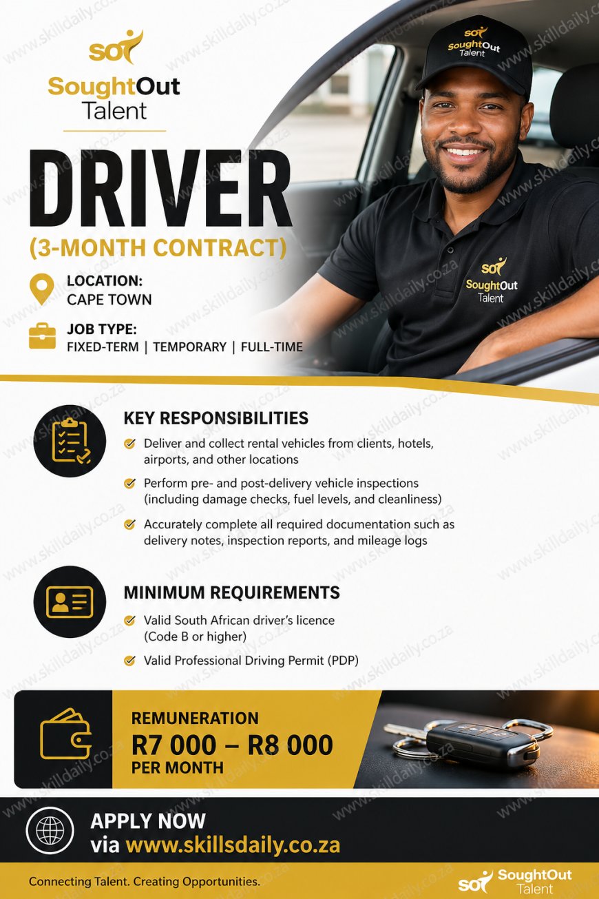 Driver (3-Month Contract) - Sought Out Talent