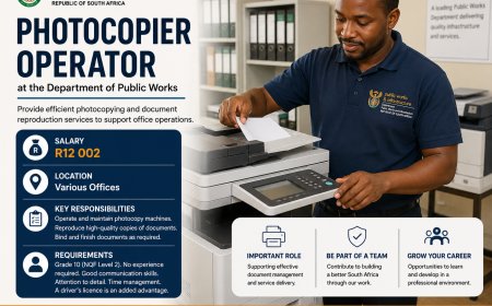 Photocopier Operator - Department of Public Workers (x2 Posts)