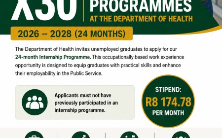 X30 Internship Posts - Department of Health