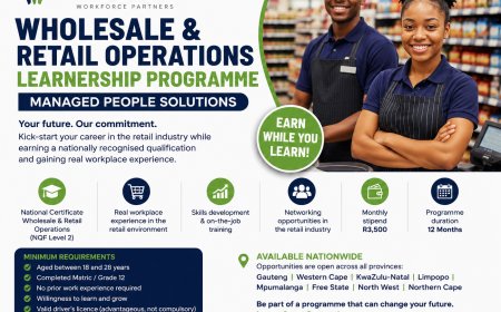 Wholesale & Retail Operations Learnership Programme – Managed People Solutions