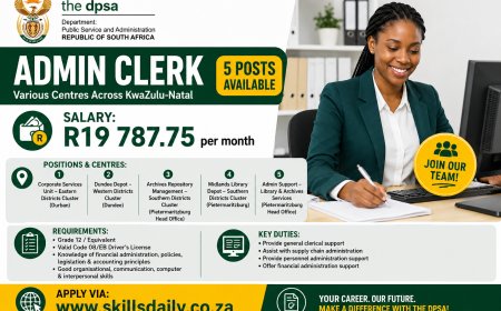 Administrative Clerk (x5 Posts) - DPSA