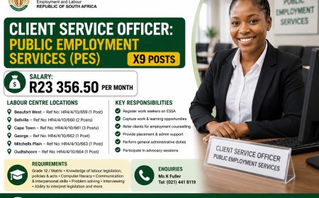 Client Service Officer: Public Employment Services (PES) – x9 Posts