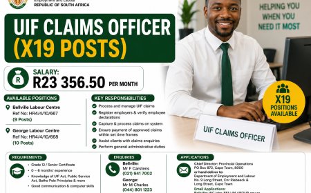 UIF Claims Officer (x19 Posts)