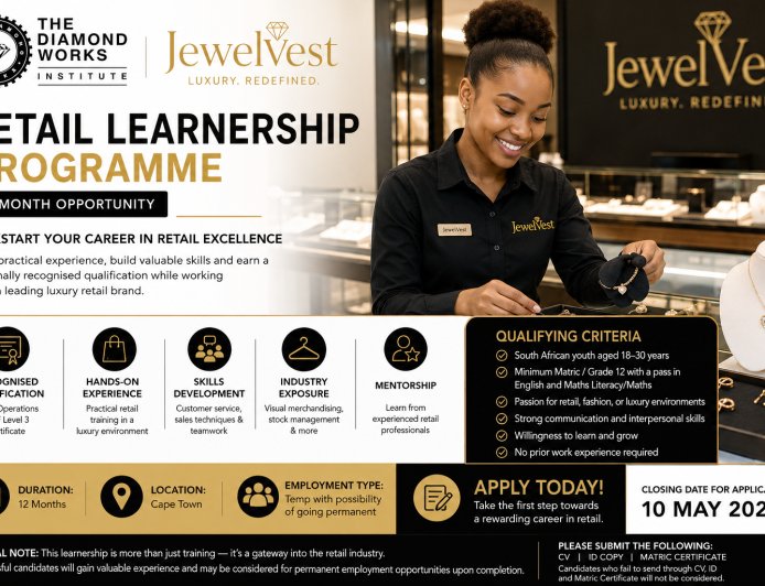 12-Month Retail Learnership Programme - Jewelvest
