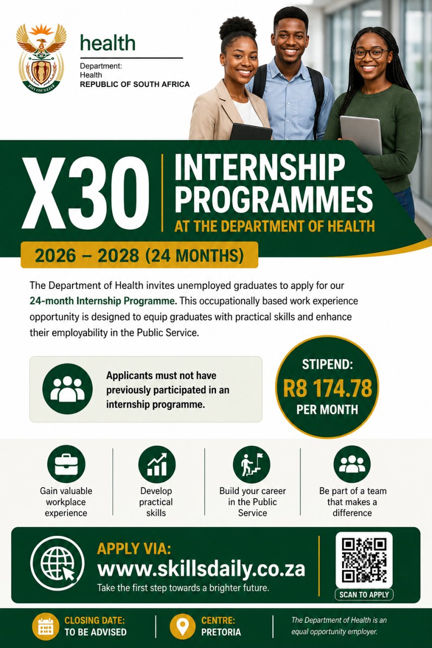X30 Internship Posts - Department of Health