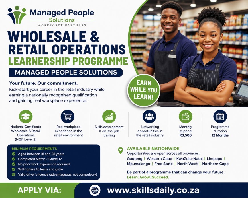 Wholesale & Retail Operations Learnership Programme – Managed People Solutions