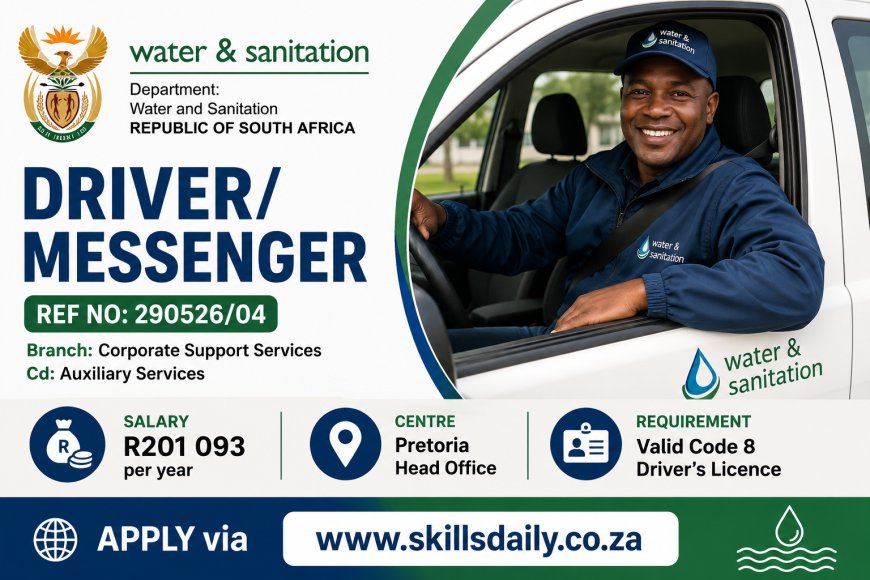Driver/Messenger Vacancy – Ref No: 290526/04