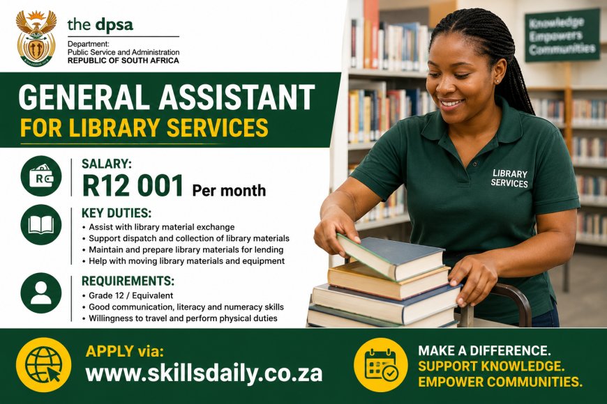 GENERAL ASSISTANT: COASTAL LIBRARY DEPOT (x2 Posts)