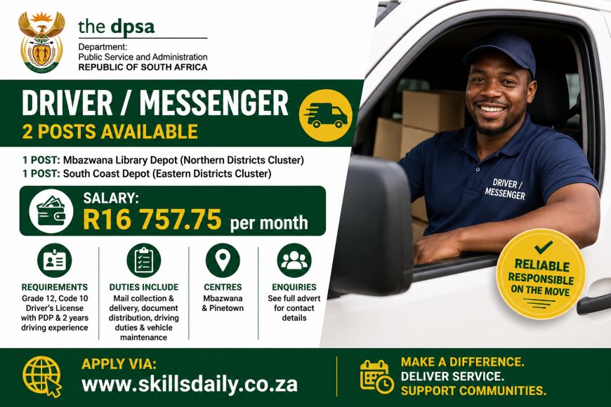 DRIVER/MESSENGER – (x2 Posts)