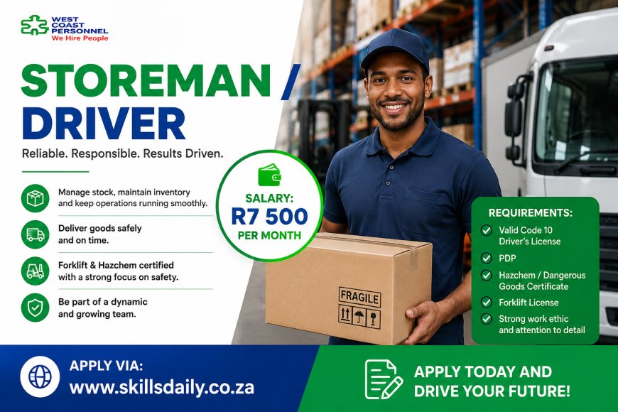 Storeman / Driver - Westcoast Personnel