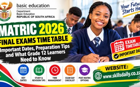 Matric 2026 Final Exams Time Table: Important Dates, Preparation Tips and What Grade 12 Learners Need to Know