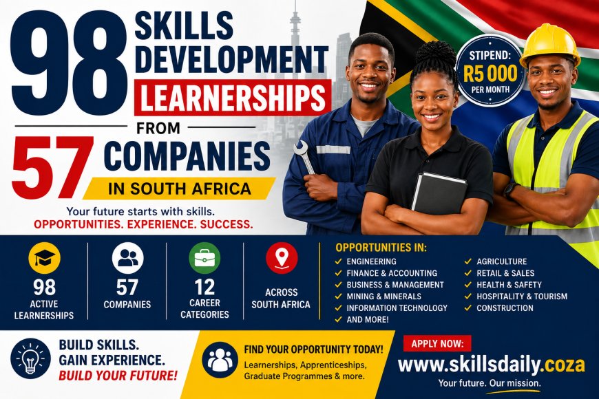 X98 Skills Development Learnerships from X57 Companies in South Africa