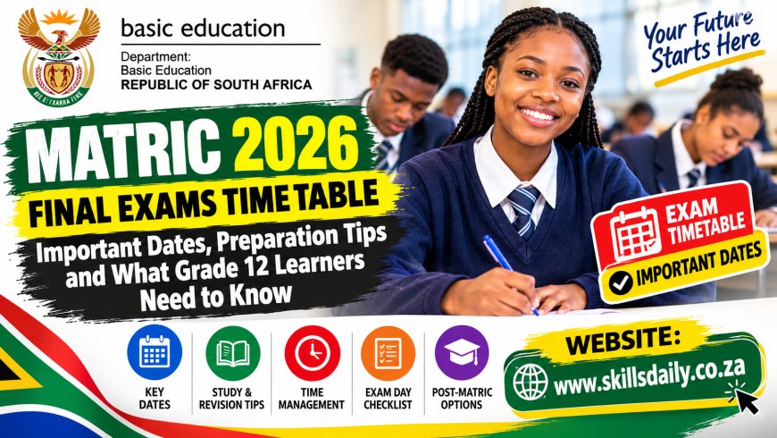 Matric 2026 Final Exams Time Table: Important Dates, Preparation Tips and What Grade 12 Learners Need to Know