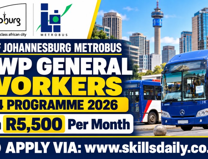 City of Johannesburg Metrobus EPWP X94 General Workers Programme 2026: Earn R5,500 Per Month